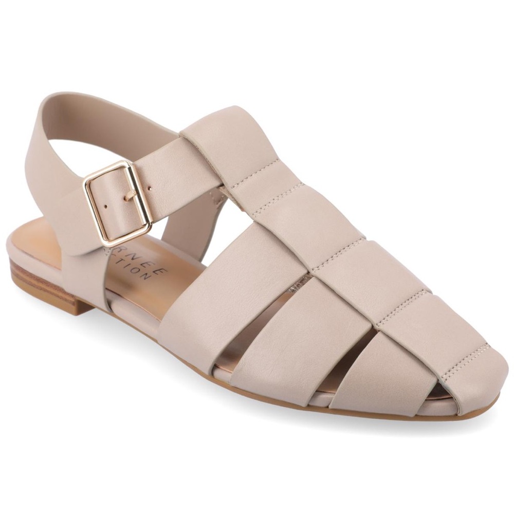 NEW Journee Cailinna Taupe‎ Fisherman Sandals Size 9.5